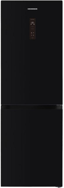 Heinner HCNF-HM400DINVGBKE koel-vriescombinatie – 400 liter – No Frost – inverter – energielabel E – zwart glas