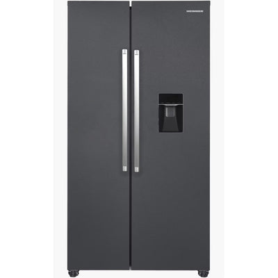 Heinner HSBS-HM529NFINVDGWDE++ Amerikaanse Koelkast met Waterdispenser 529 L – No Frost – Inverter Compressor - Antraciet