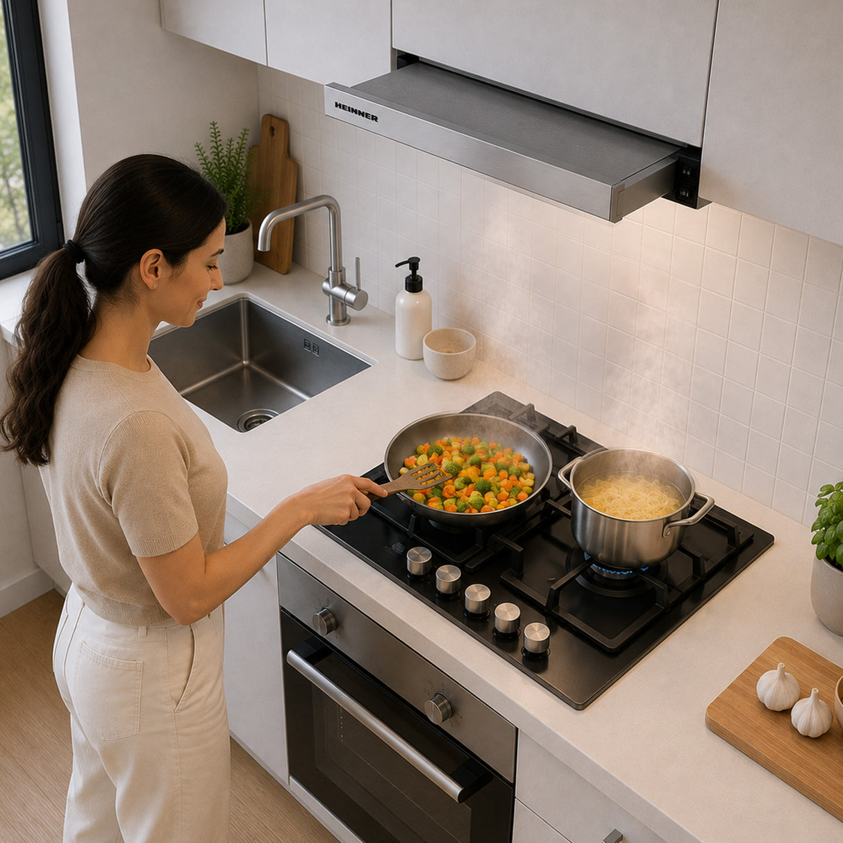 Hotte Heinner HTCH-440FS – classe énergétique C – inox