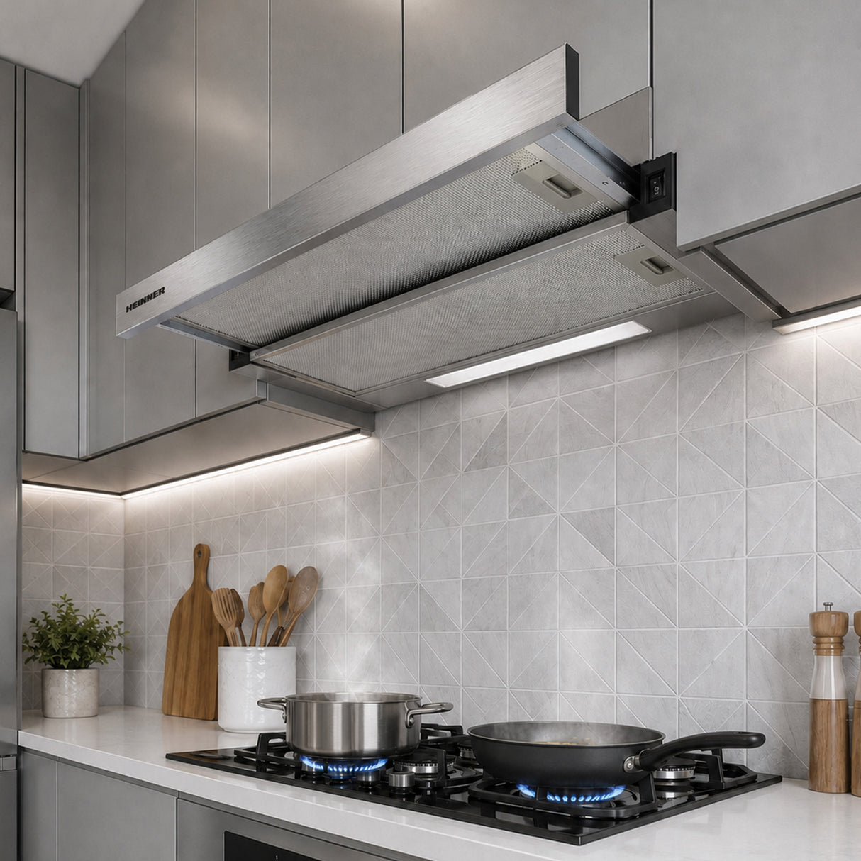 Hotte Heinner HTCH-F400IX – classe énergétique B – inox