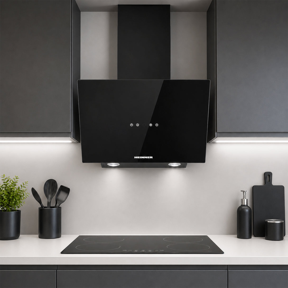 Hotte Heinner HDCH-5960RGBK – 60 cm – 3 vitesses – commande tactile – noir