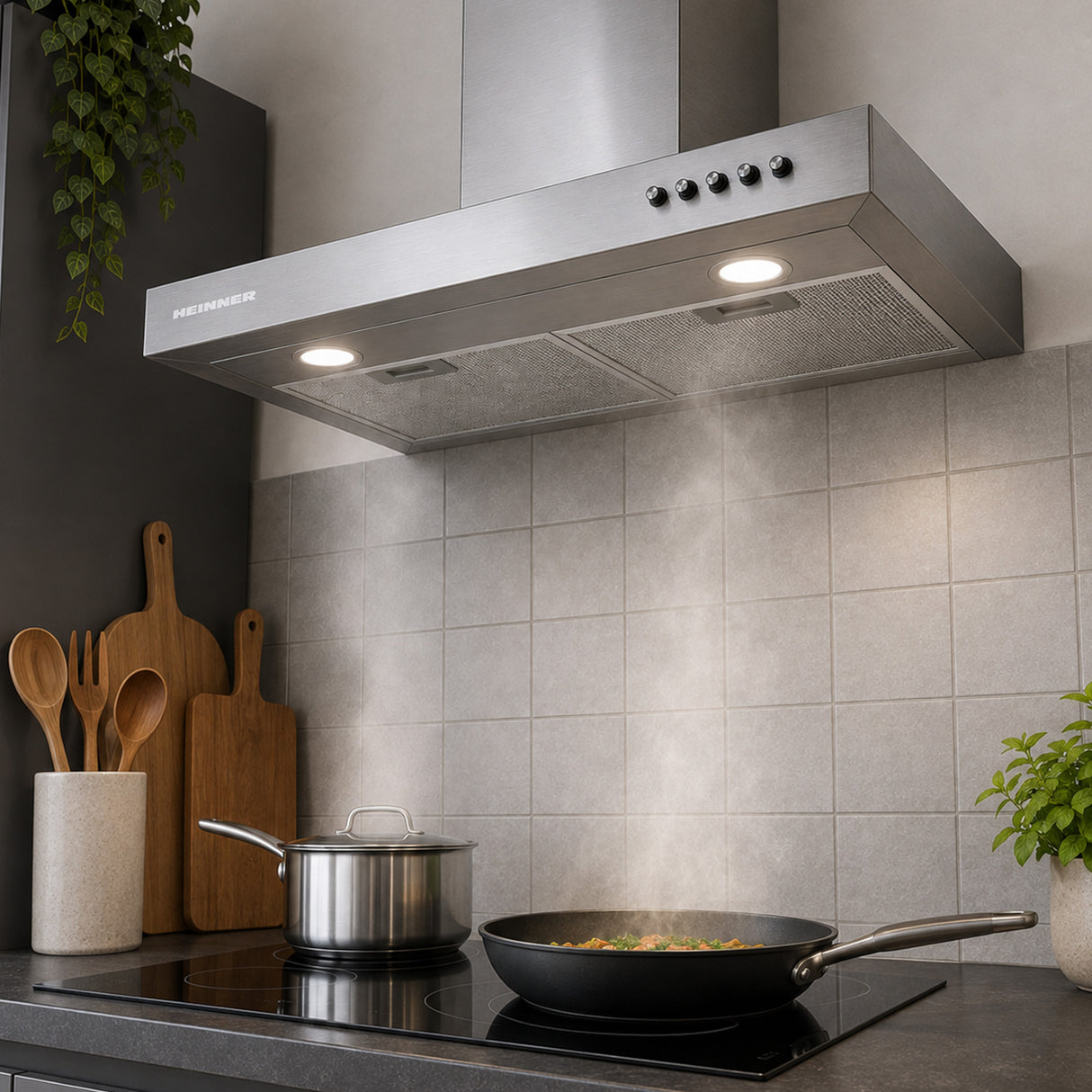 Hotte cheminée murale Heinner HDCH-360TSS – 60 cm – 3 Vitesses