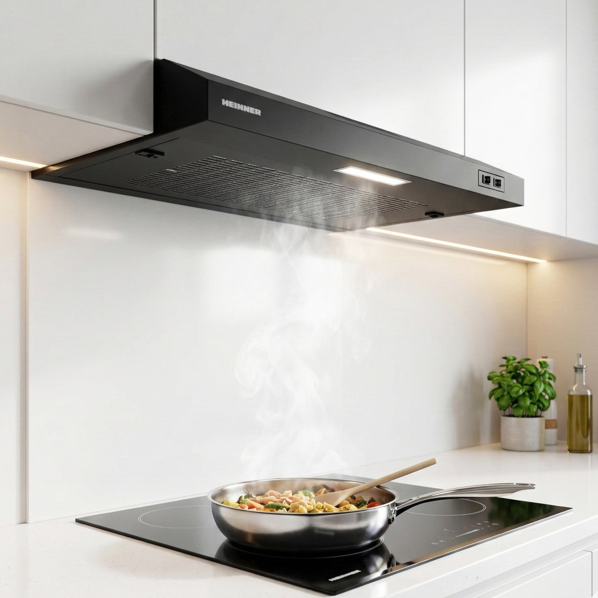 Heinner CH-MD190BK Onderbouw Afzuigkap 60 cm – 2 Snelheden
