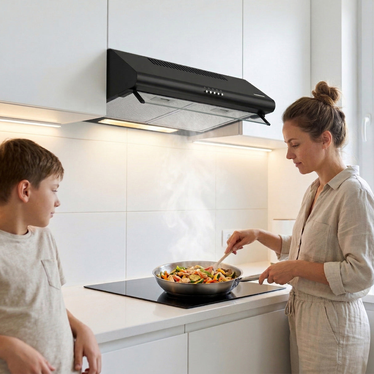 Heinner CH-400-BK Onderbouw Afzuigkap 60 cm – 3 Snelheden
