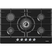 Table de cuisson au gaz Heinner HBH-M705IWFGBK – 5 brûleurs – brûleur wok – grilles en fonte