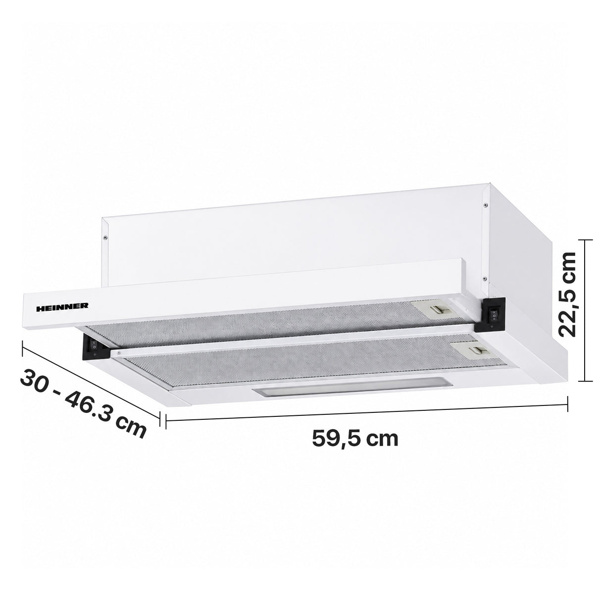 Hotte Heinner HTCH-F400WH – classe énergétique B – blanc