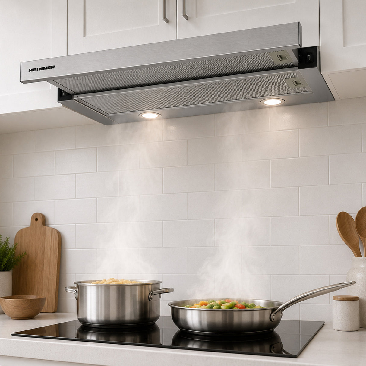 Hotte Heinner HTCH-F660IX – classe énergétique A – inox