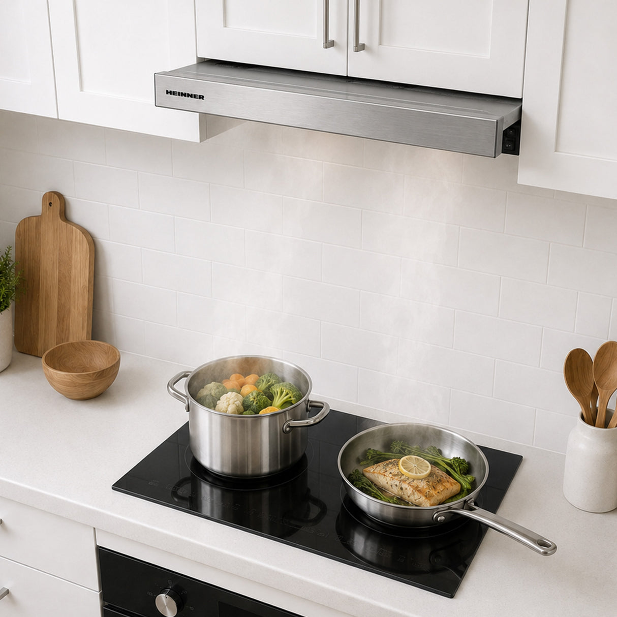 Hotte Heinner HTCH-F660IX – classe énergétique A – inox