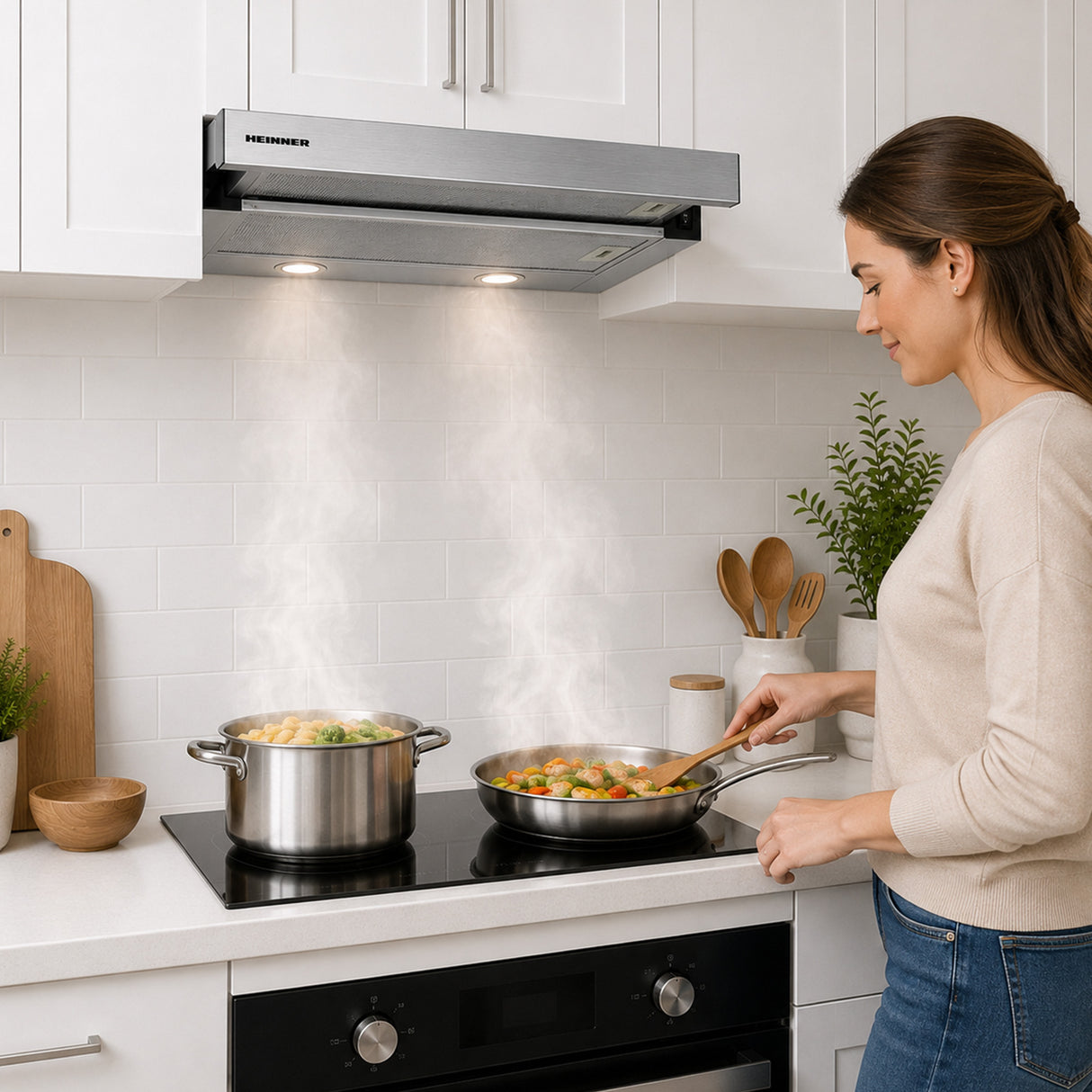 Hotte Heinner HTCH-F660IX – classe énergétique A – inox