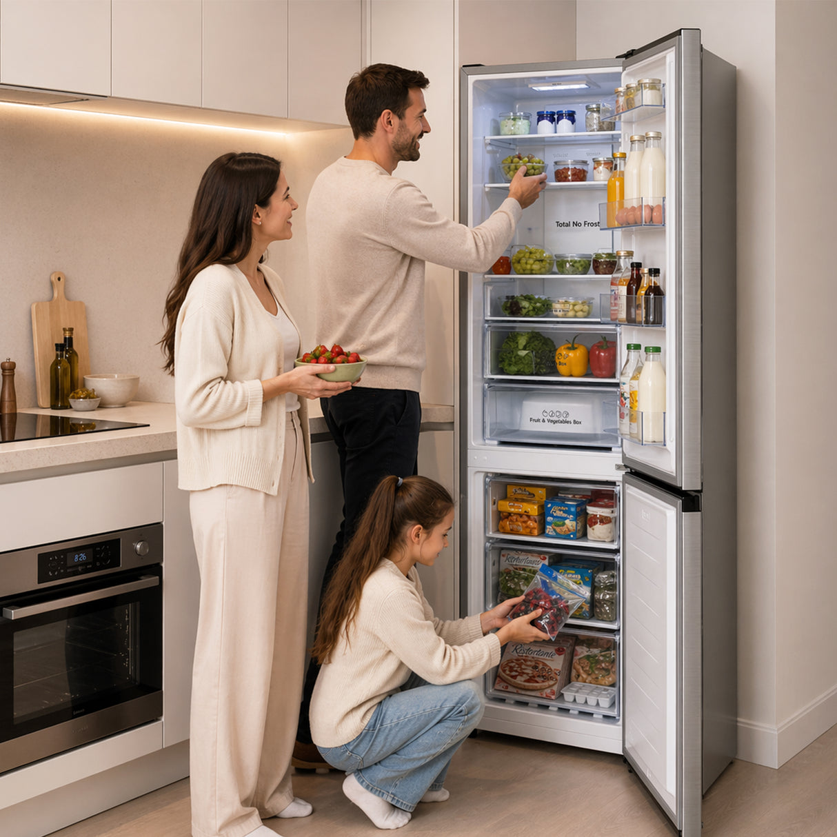 Heinner HCNF-HS304XWDE++ Koel-vries 304 L – Full No Frost – Waterdispenser