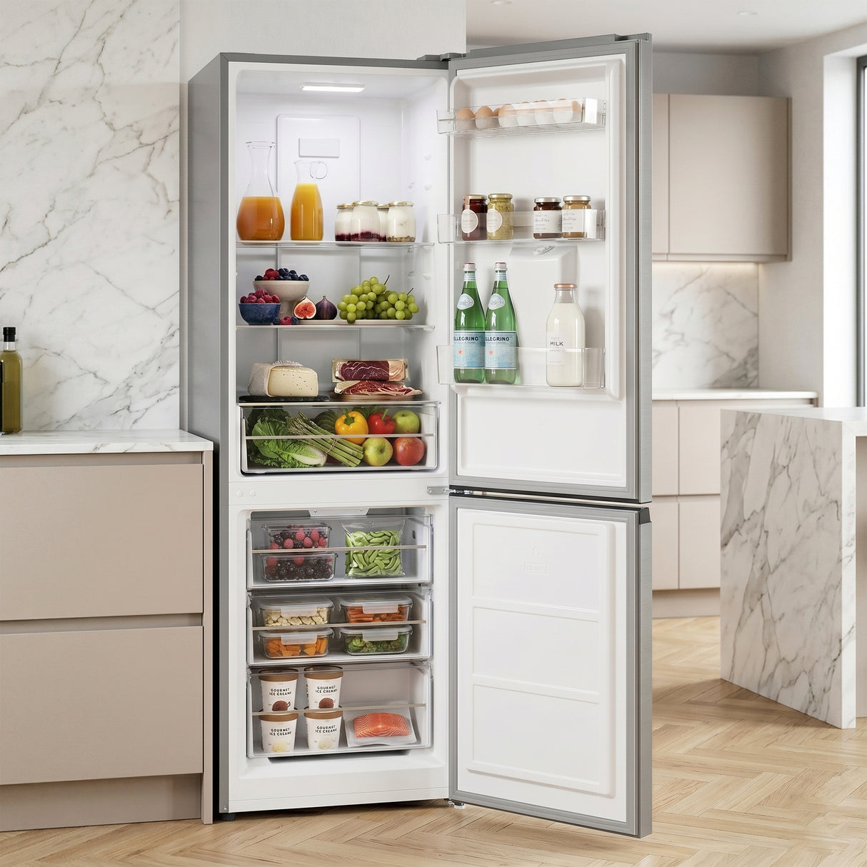 Heinner HCNF-HM291XWDE++ Koel-vries 291 L – Total No Frost – Waterdispenser