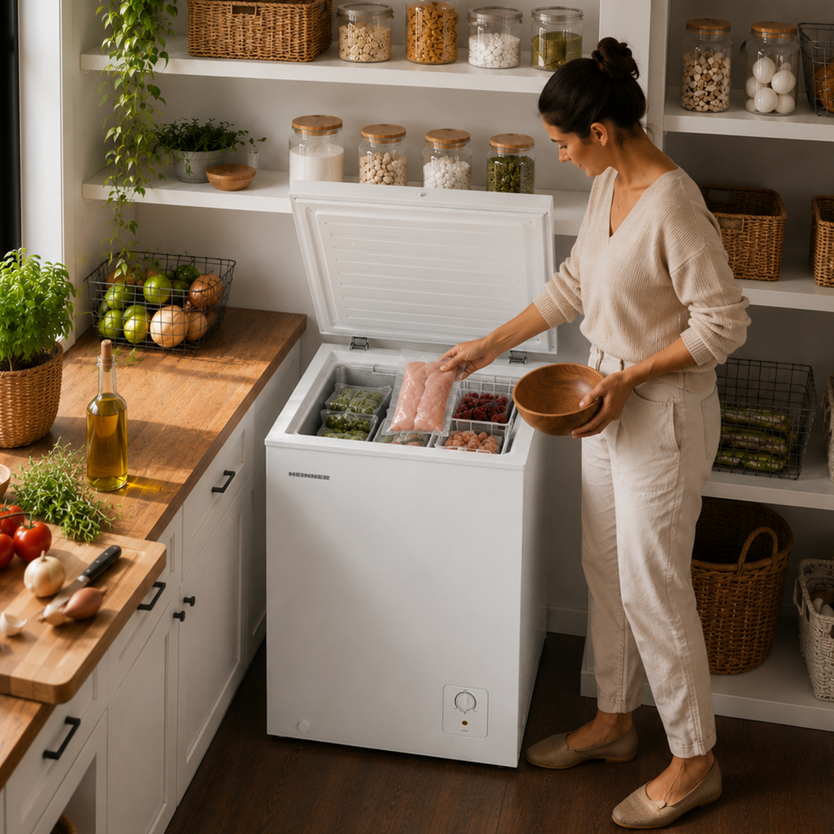 Congélateur coffre Heinner HCF-HS95E – 95 litres – mécanique commande – classe énergétique E