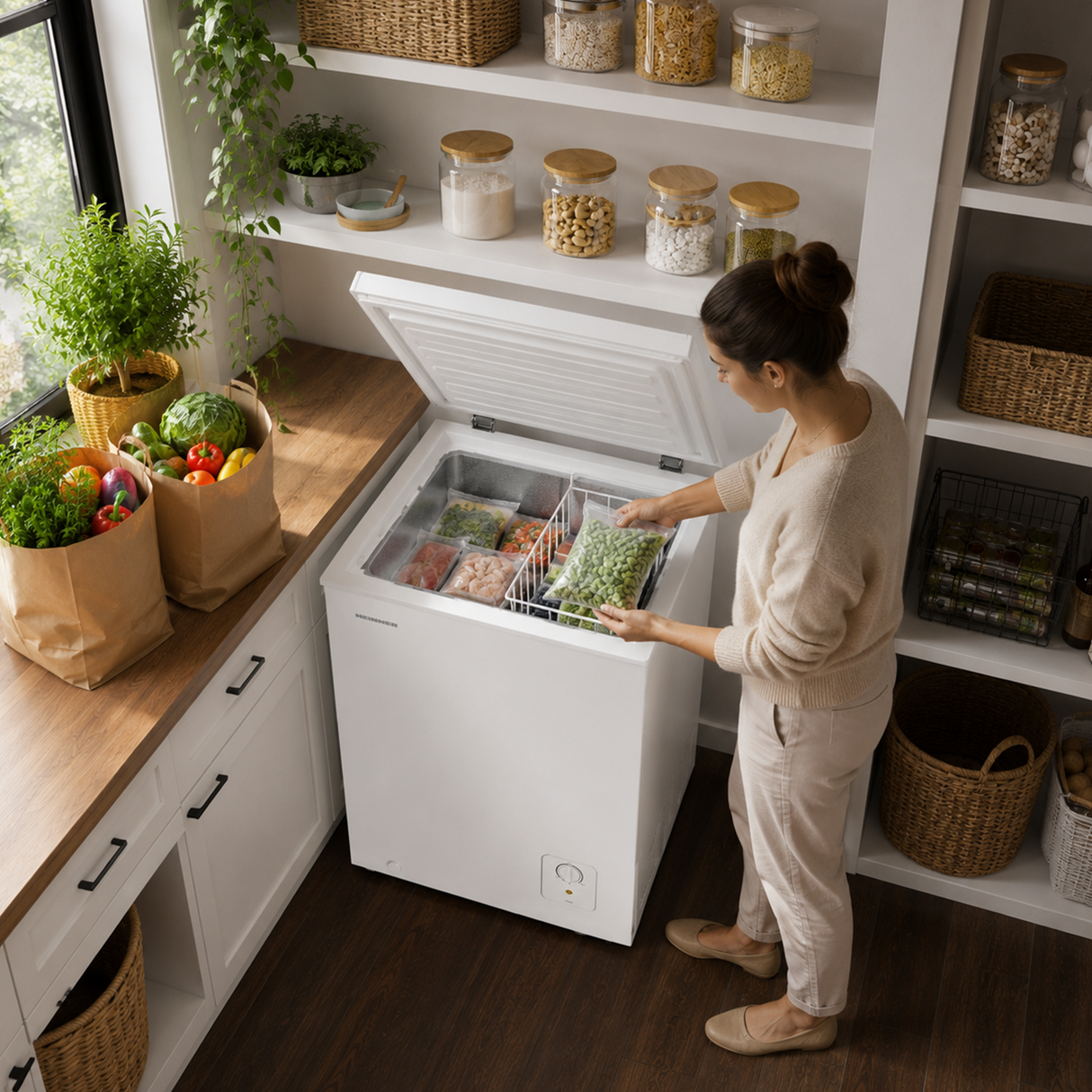 Congélateur coffre Heinner HCF-HS95E – 95 litres – mécanique commande – classe énergétique E