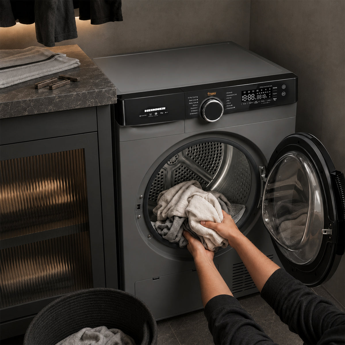 Heinner HHPD-M9K3SA warmtepompdroger 9 kg – sfeerbeeld 8