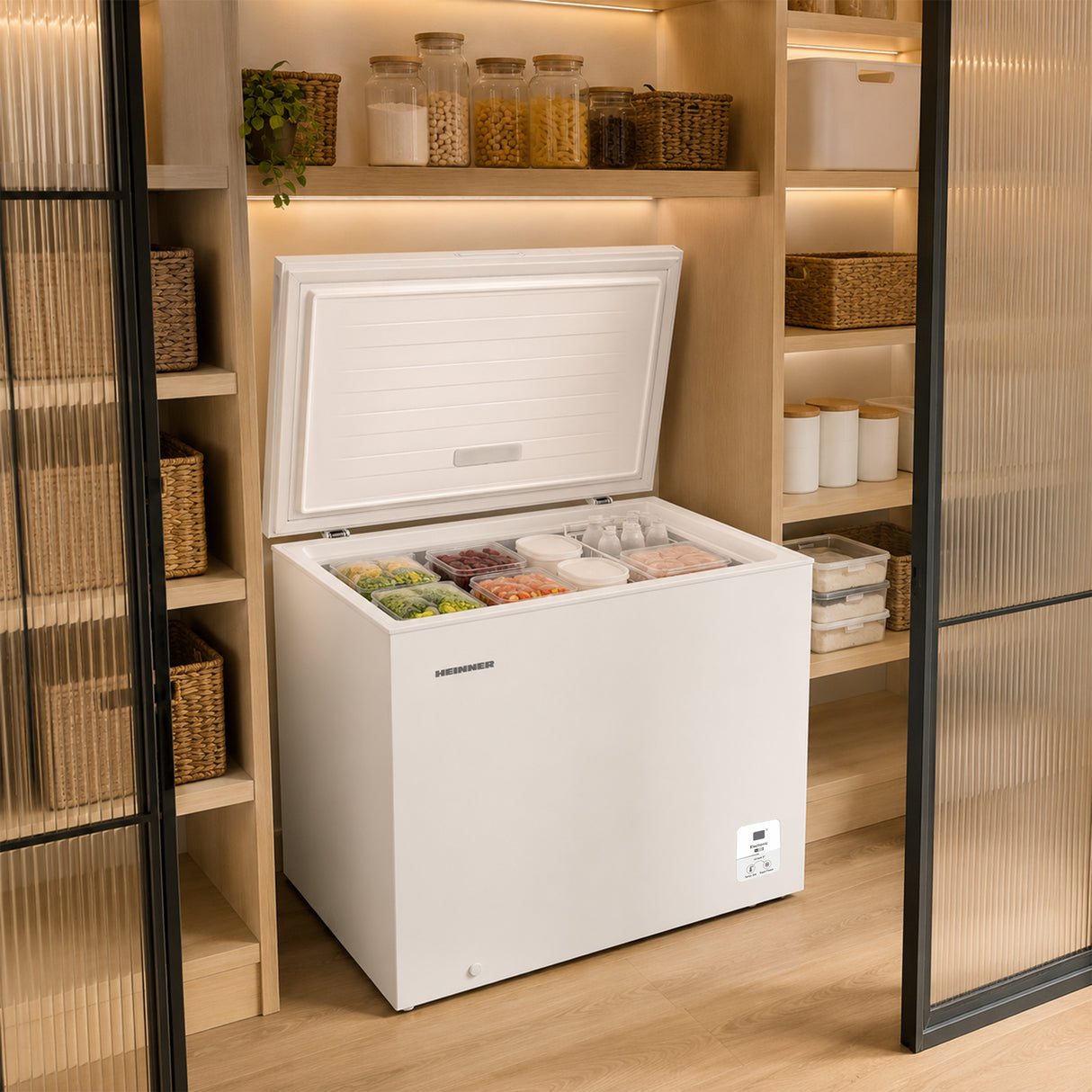 Congélateur coffre Heinner HCF-HS248EE – 248 litres – fonction super congélation – classe énergétique E