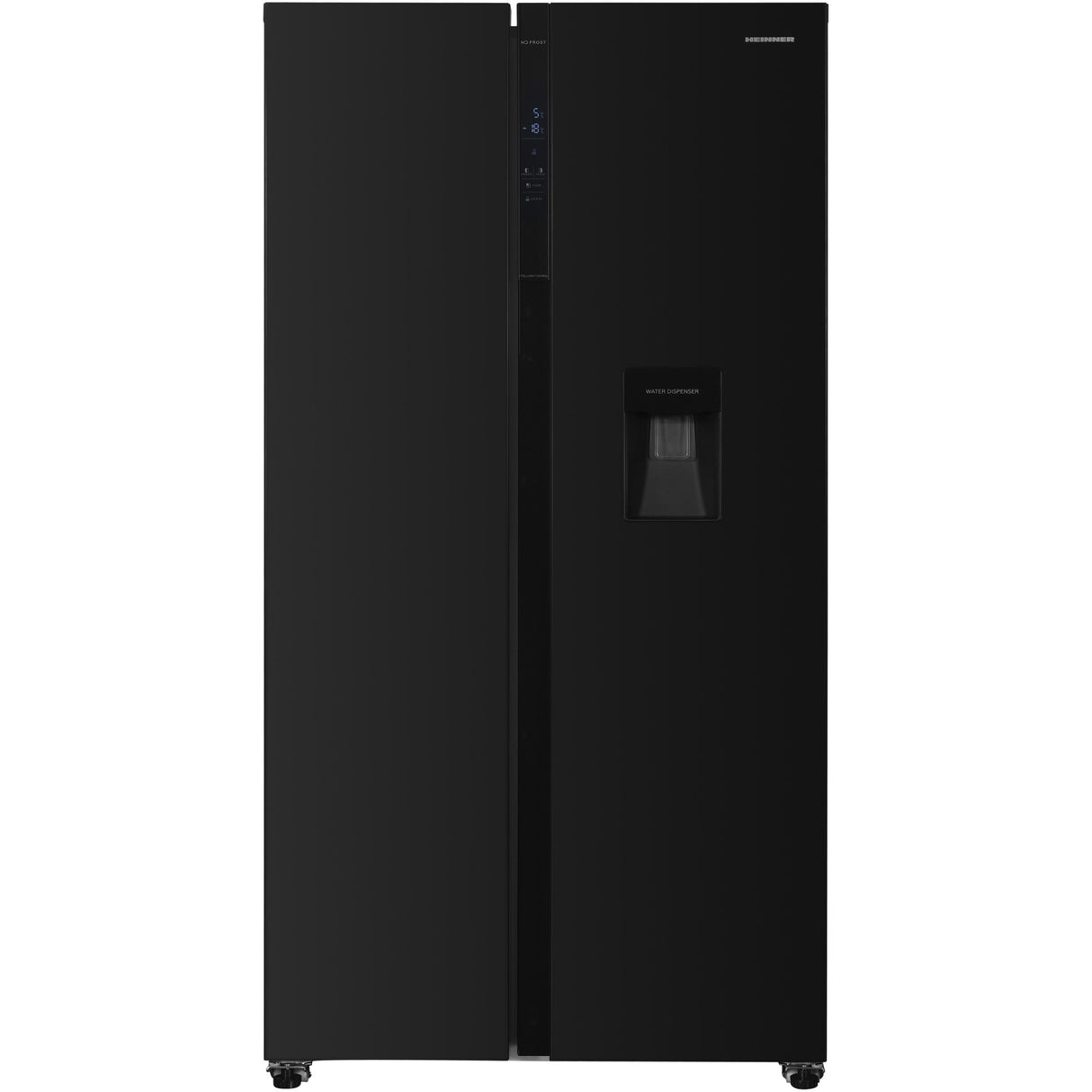 Frigo américain Heinner HSBS-H439NFBKWDE++ – 439L – Distributeur d’eau