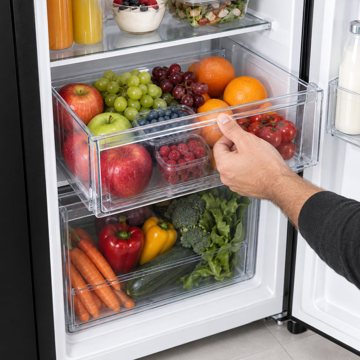 Frigo américain Heinner HSBS-H439NFBKWDE++ – 439L – Distributeur d’eau