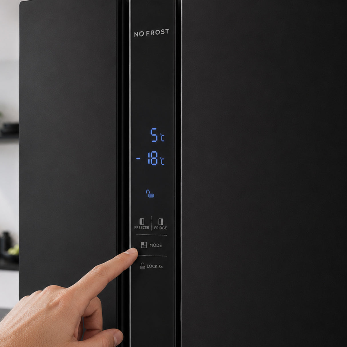Frigo américain Heinner HSBS-H439NFBKWDE++ – 439L – Distributeur d’eau