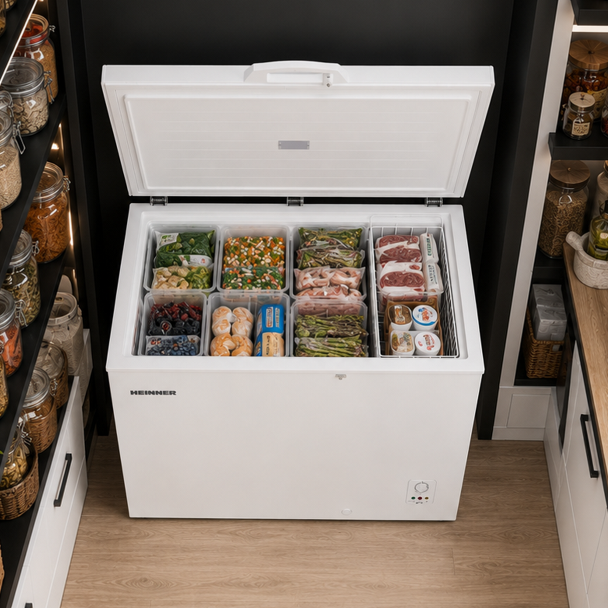 Congélateur coffre Heinner HCF-HS420E++ – 420 litres – compresseur inverter – classe énergétique E