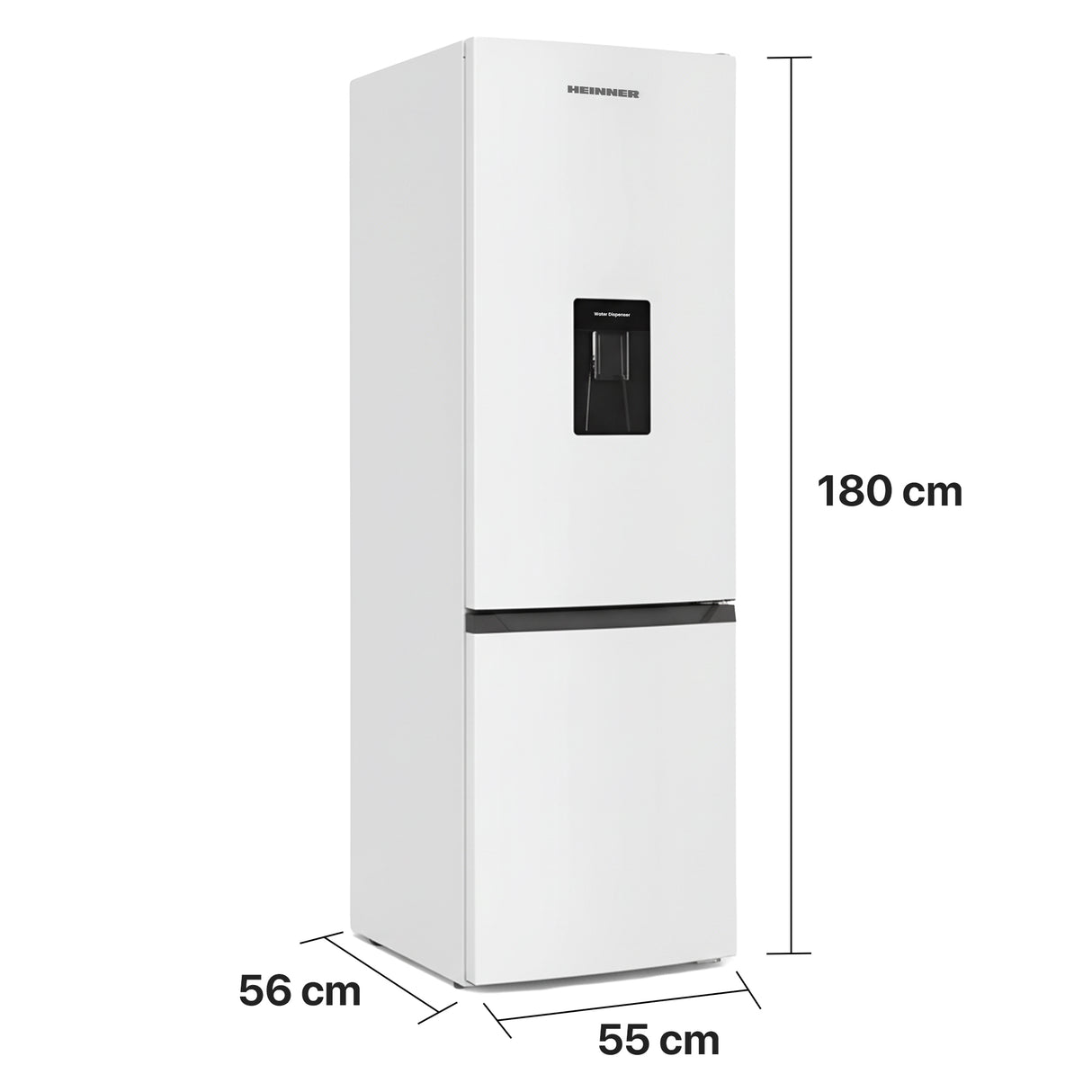 Heinner HC-HM260WDE++ Koel-vriescombinatie 260 L – Waterdispenser