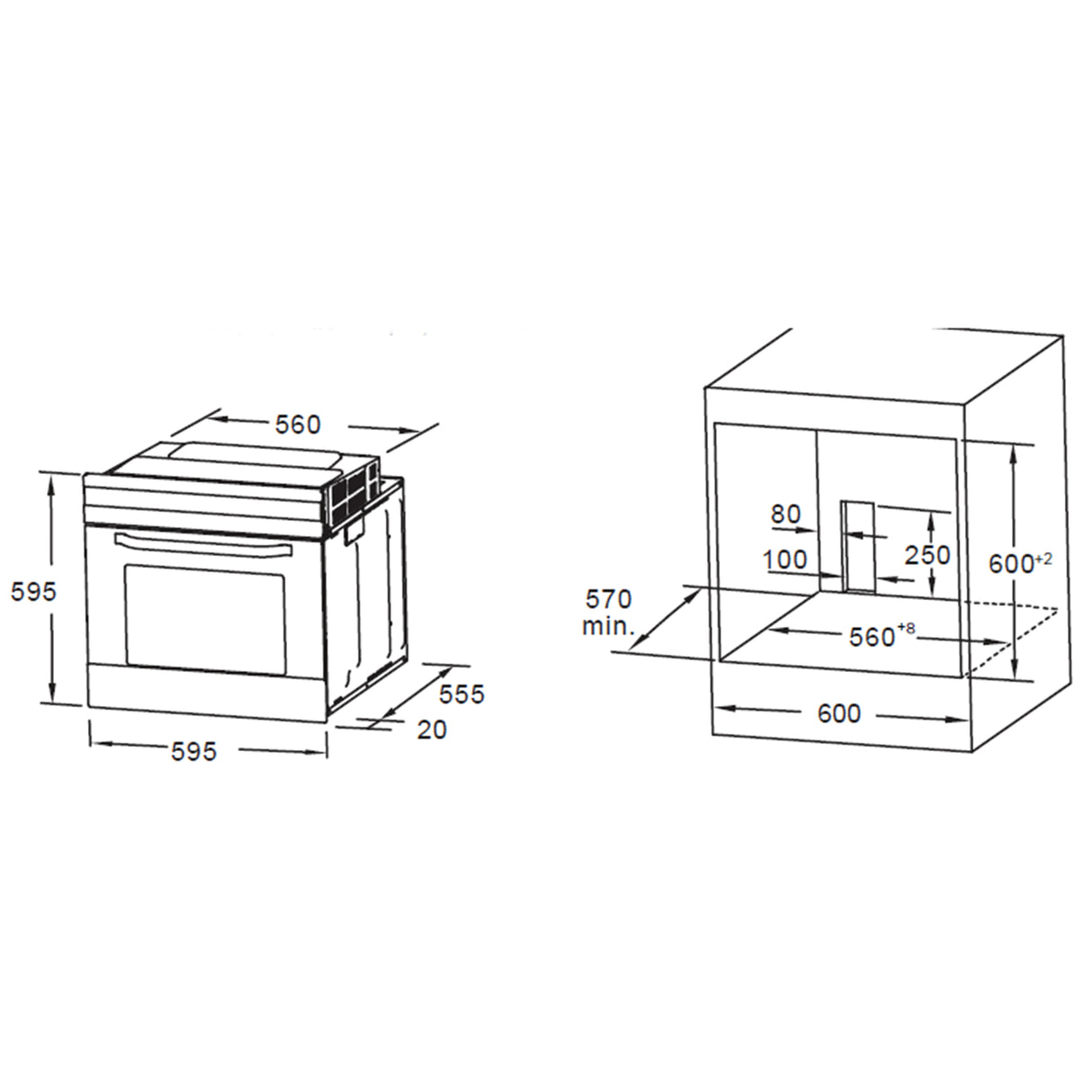 Heinner HBO-M659GC-GBK Inbouw Oven 70 L – Grill – Touch