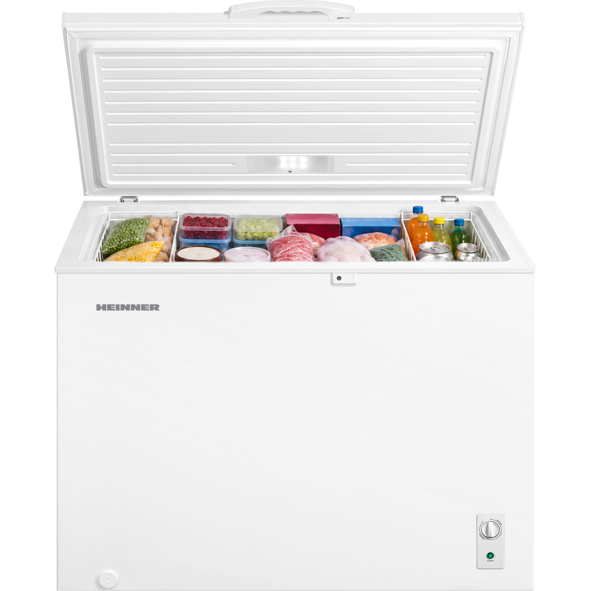 Congélateur coffre Heinner HCF-M293INVCE – 293 litres – convertible – inverter – classe énergétique E