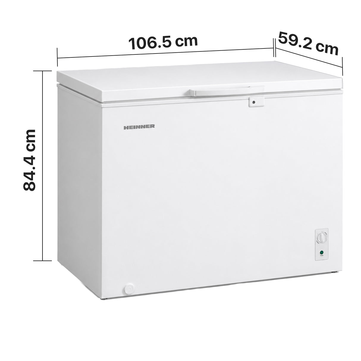 Congélateur coffre Heinner HCF-M293INVCE – 293 litres – convertible – inverter – classe énergétique E