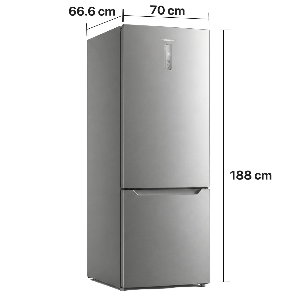 Heinner HCNF-M435INVHXE++ Koel-vriescombinatie 435 L – No Frost