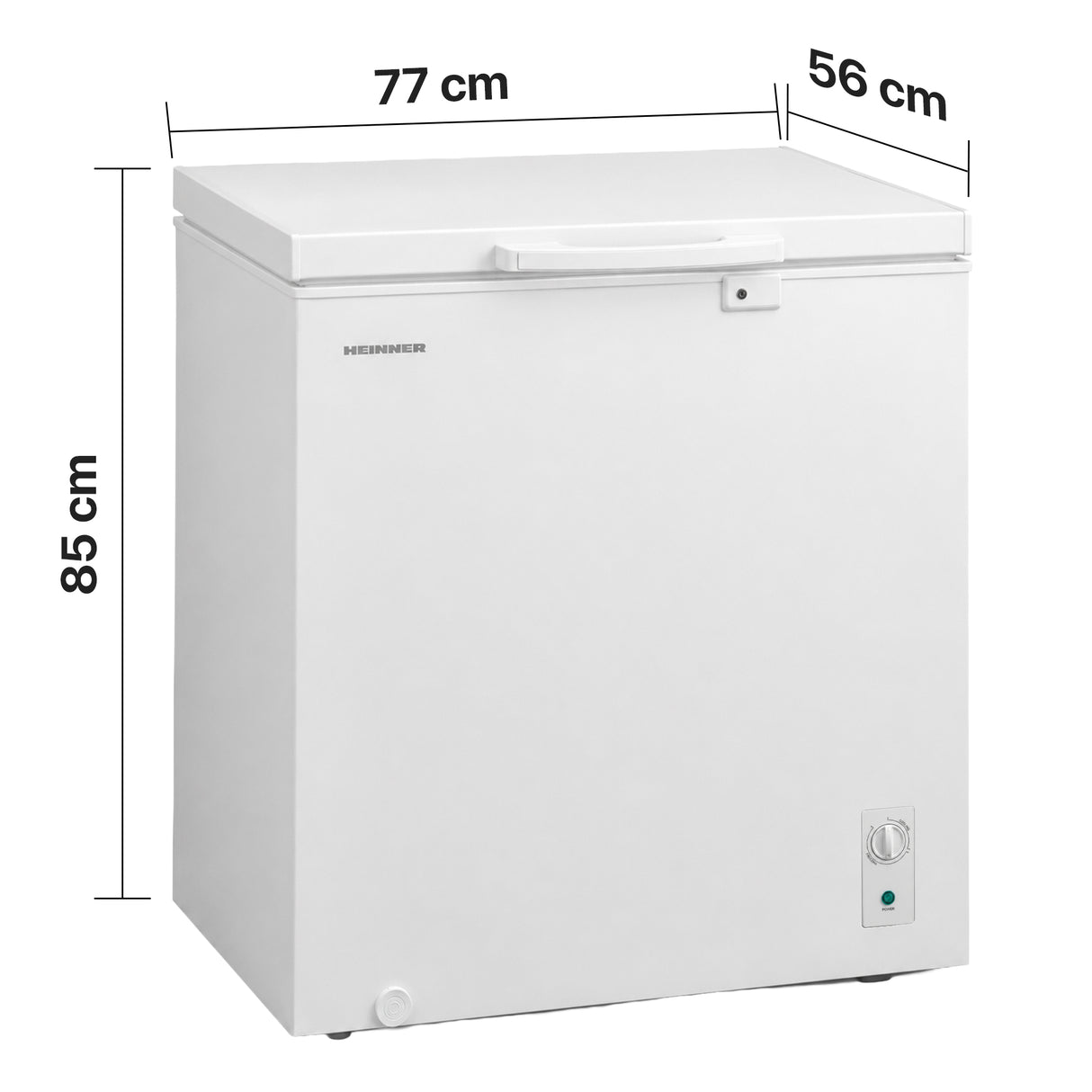 Congélateur coffre Heinner HCF-M198INVCE – 198 litres – convertible – moteur inverter – classe énergétique E