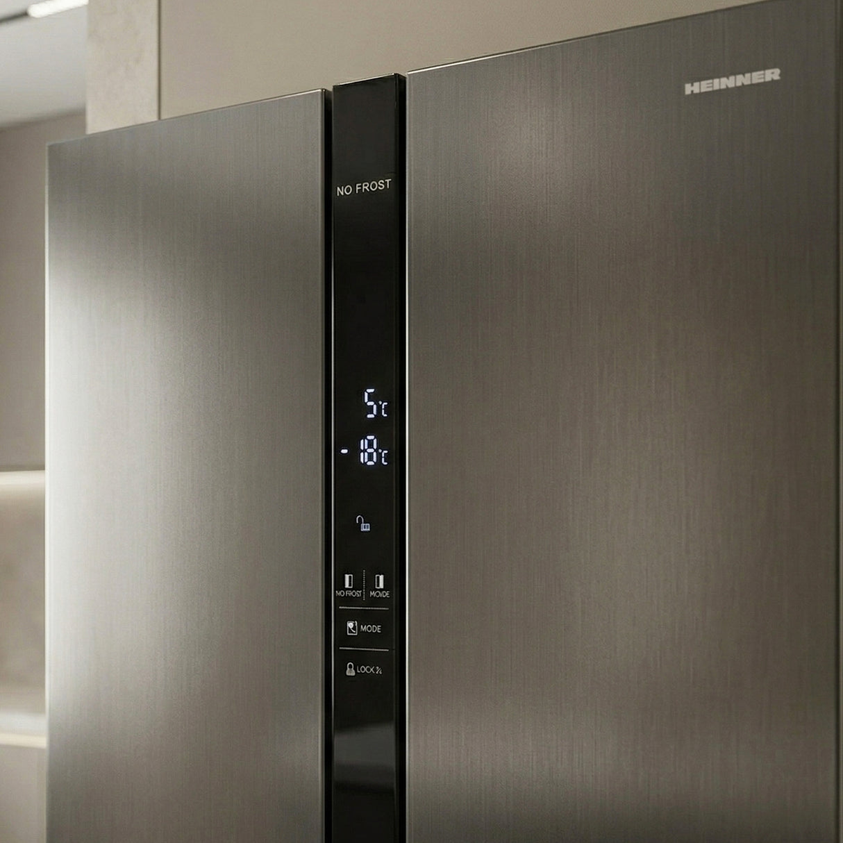 Heinner HSBS-HM532NFINVXD Side-by-Side Koelkast 532L No Frost Inverter RVS Look – afbeelding 7
