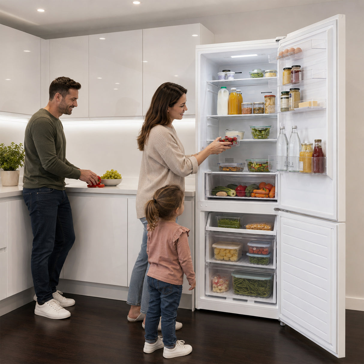 Frigo congélateur Heinner HCNF-M435INVE – 435 litres – blanc – classe énergétique E