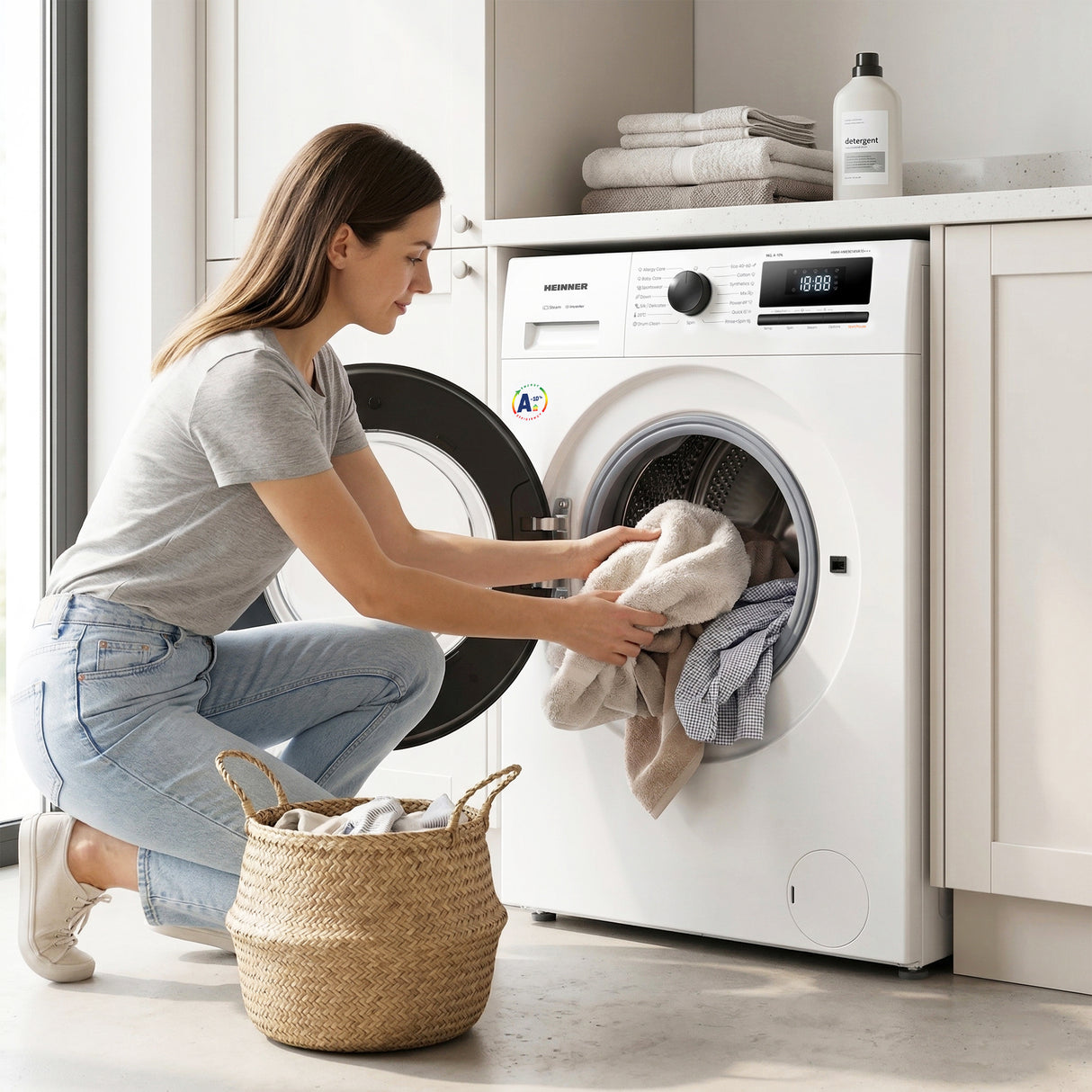 Heinner HWM-HME9014IVA10+++ Wasmachine 9 kg A-10% Inverter Wit