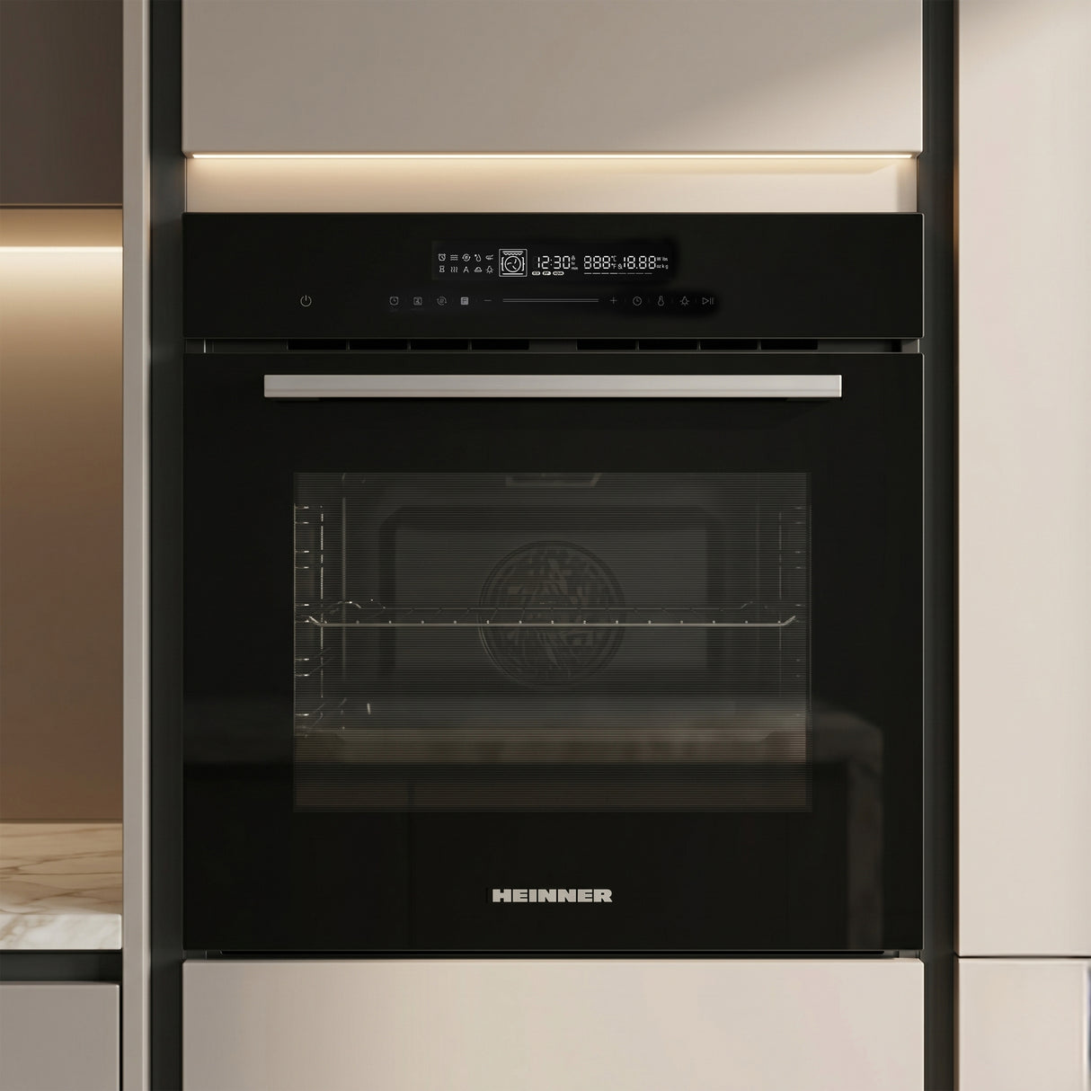 Heinner HBO-M7214GCDRC-GBK Inbouw Oven 72 L – Hetelucht – Grill – AirFry