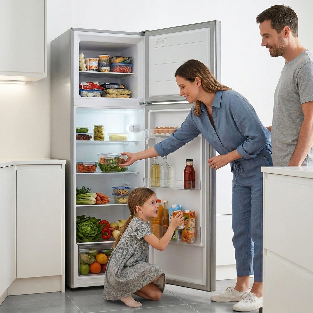 Frigo congélateur Heinner HF-M294SE++ – 294 L – Porte réversible