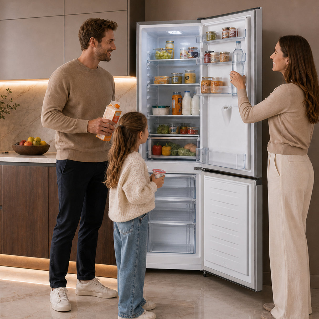 Heinner HC-HS268SWDE++ Koel-vriescombinatie 268 L – Waterdispenser
