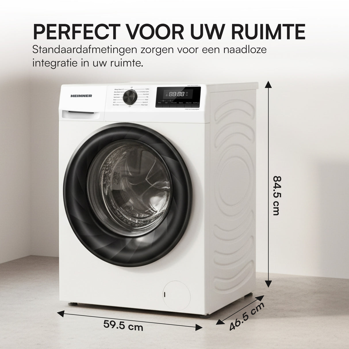 Heinner HWM-H6010IVSMC+++ Slanke Wasmachine 6 kg – 1000 RPM