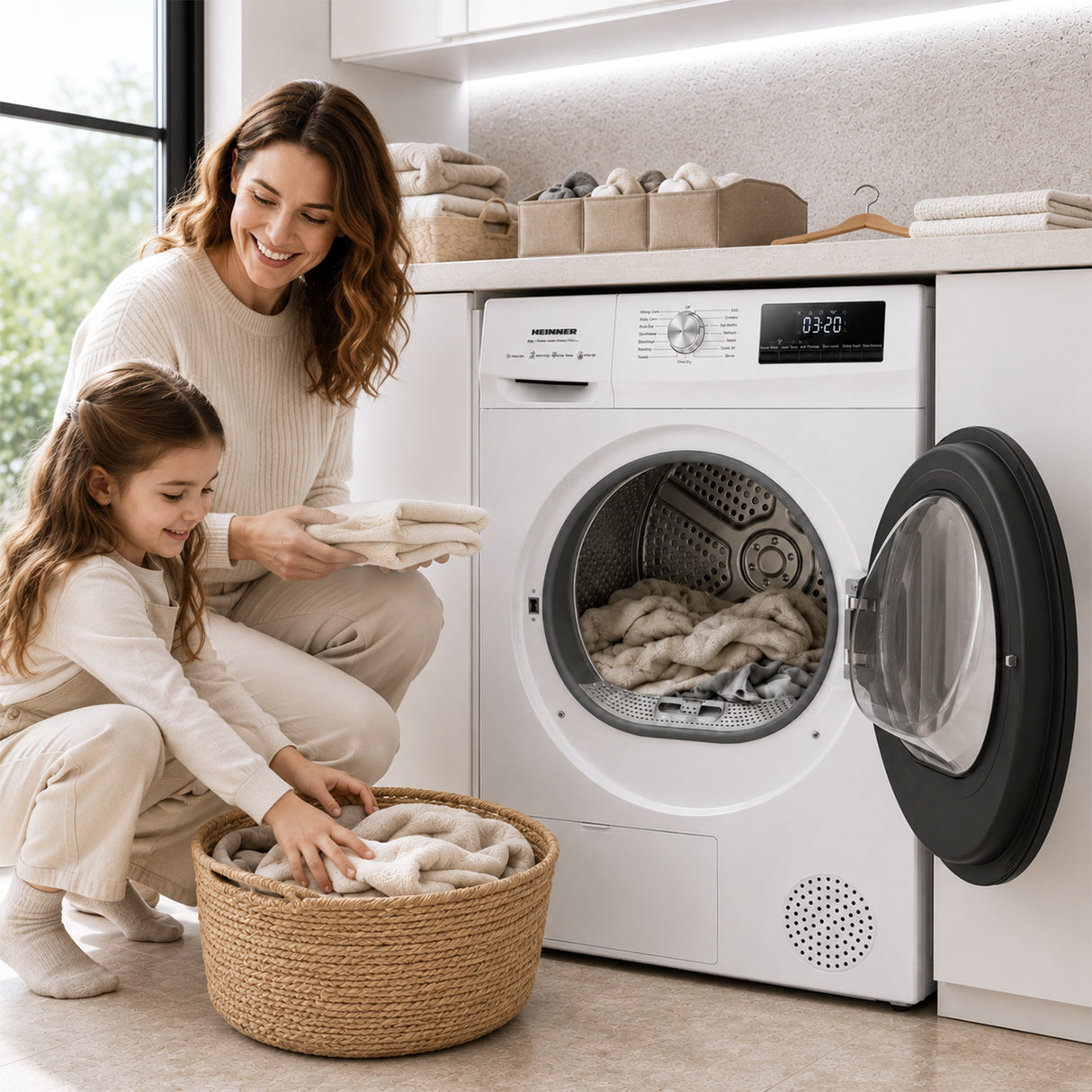 Sèche-linge à pompe à chaleur Heinner HHPD-HMY80IVFC – 8 kg – Inverter – classe énergétique C