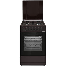 Cuisinière à gaz Heinner HFSC-S60LITGC-BRW – 4 brûleurs – four électrique avec gril