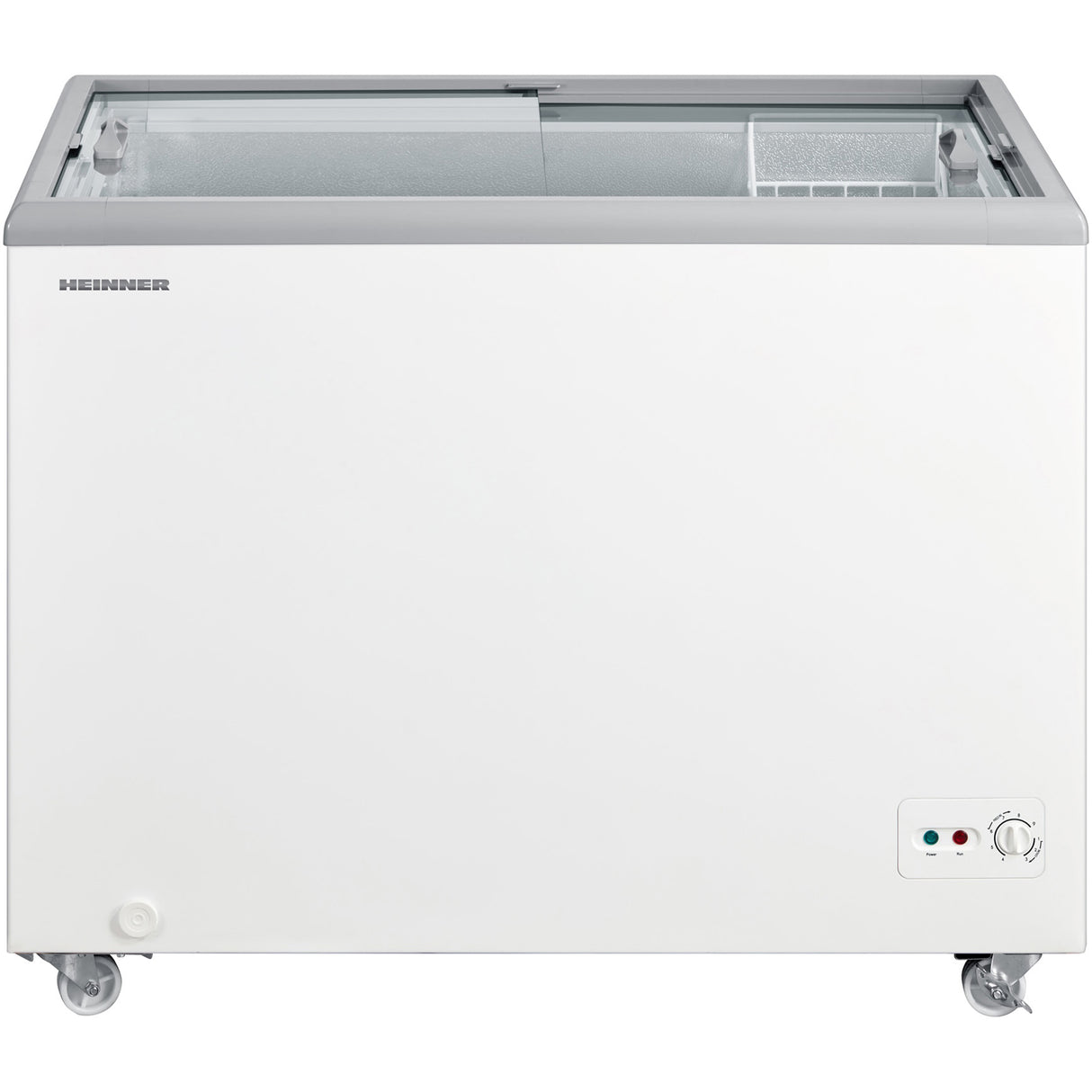 Congélateur/frigo Heinner HSF-M255WHC – congélateur coffre – 255 L – couvercle en verre coulissant – convertible