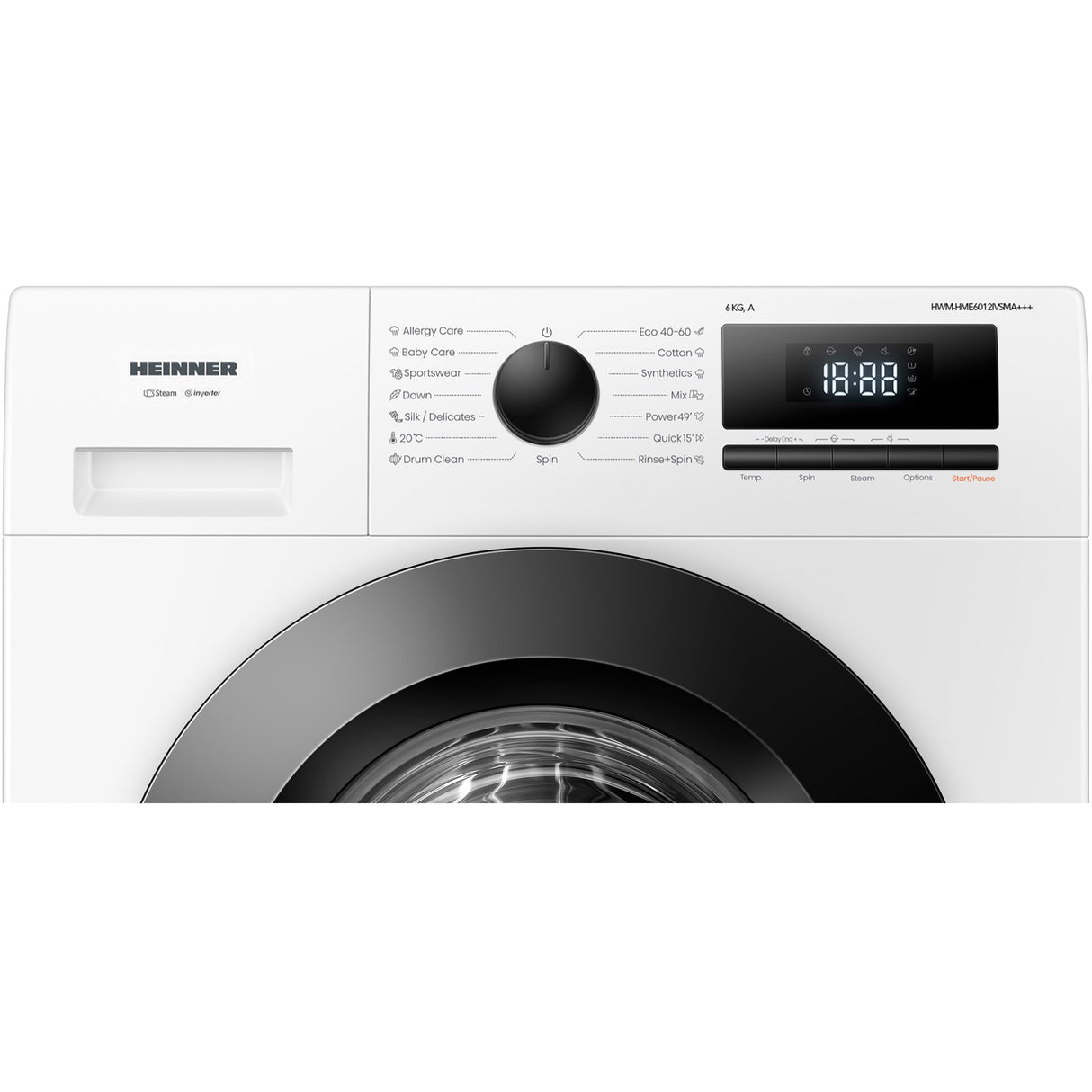 Heinner HWM-HME6012IVSMA+++ Slanke Wasmachine 6 kg – 1200 RPM
