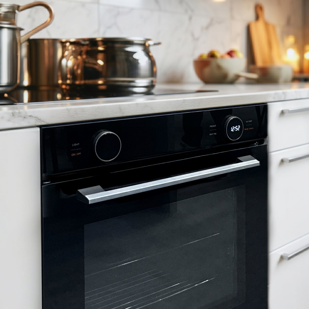 Heinner HBO-M7210GCDRC-GBK Inbouw Oven 72L Grill Conventioneel Zwart Glas