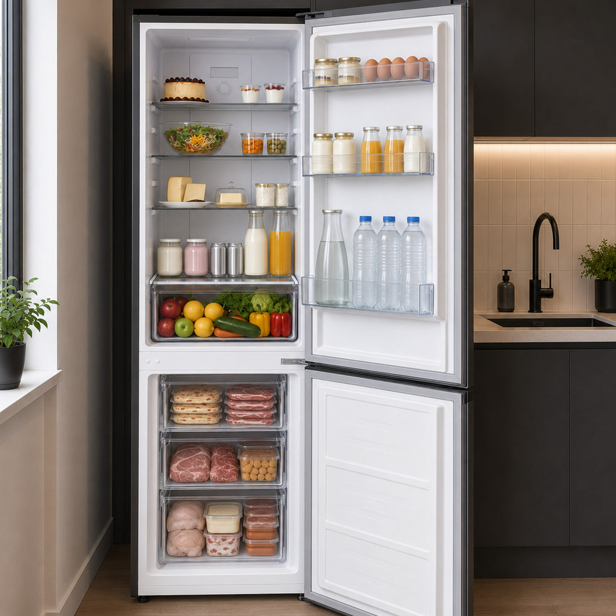 Frigo congélateur Heinner HCNF-HM253INVXE – 253 L – No Frost – moteur inverter – inox – 5 ans de garantie