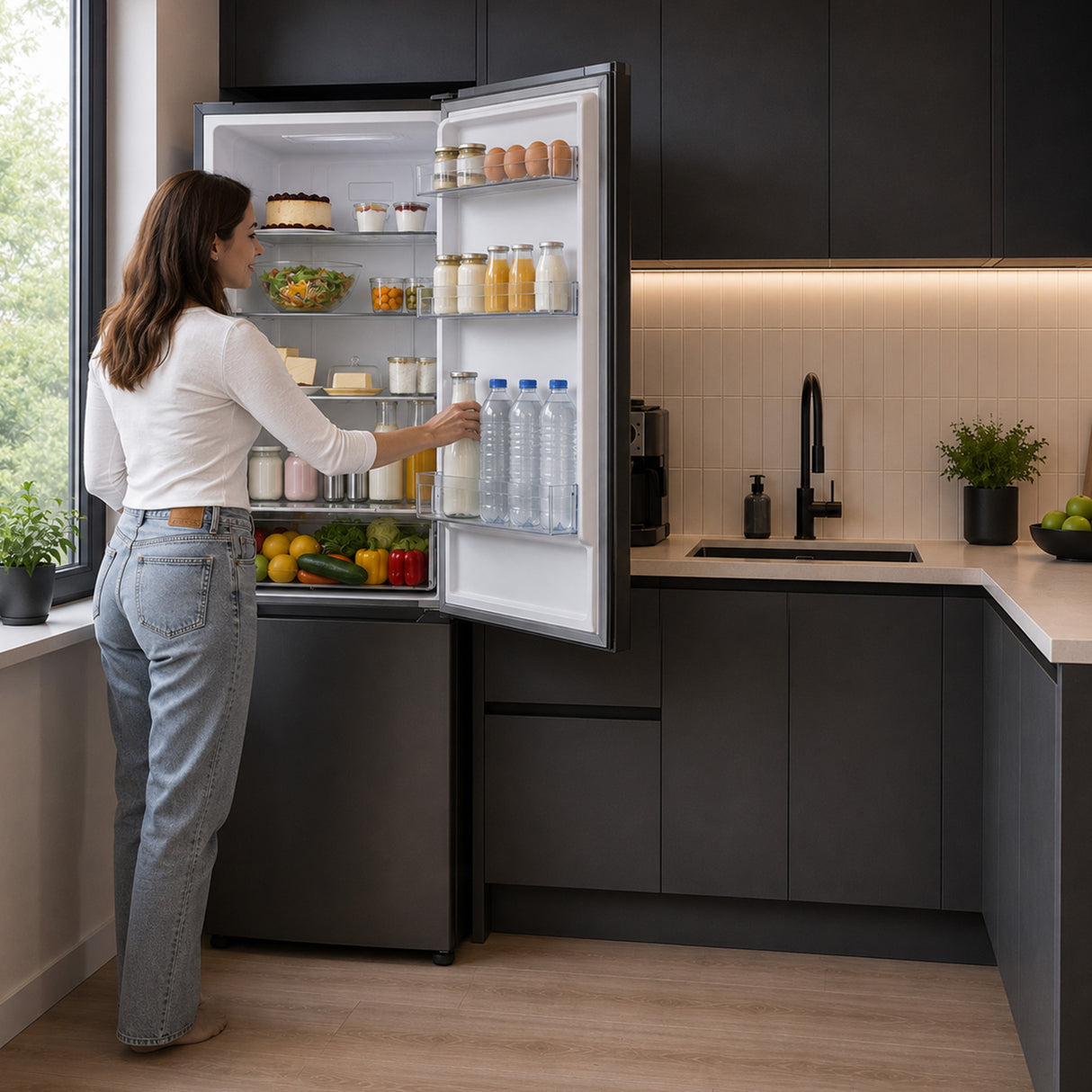 Frigo congélateur Heinner HCNF-HM253INVXE – 253 L – No Frost – moteur inverter – inox – 5 ans de garantie