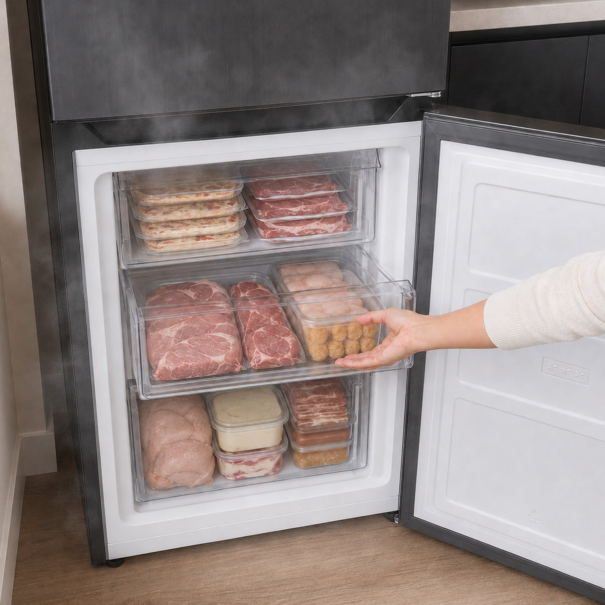 Frigo congélateur Heinner HCNF-HM253INVXE – 253 L – No Frost – moteur inverter – inox – 5 ans de garantie