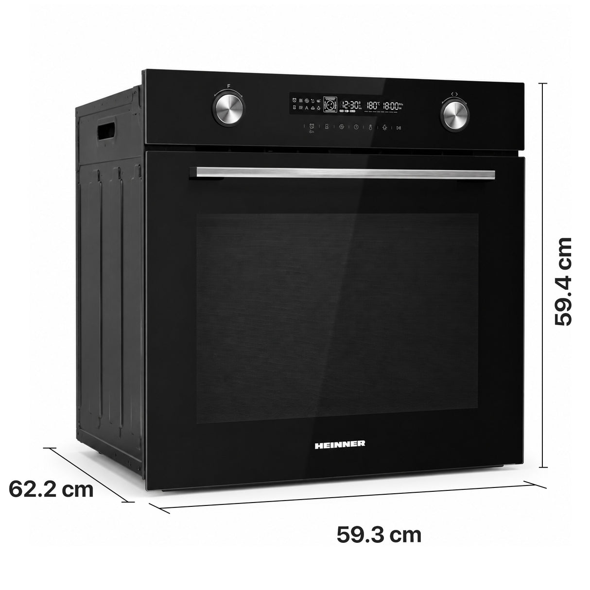 Four encastrable Heinner HBO-M7212GCDRP-GBK – 72 litres – 60 cm – verre noir