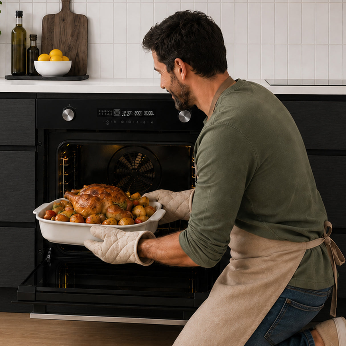 Four encastrable Heinner HBO-M7212GCDRP-GBK – 72 litres – 60 cm – verre noir