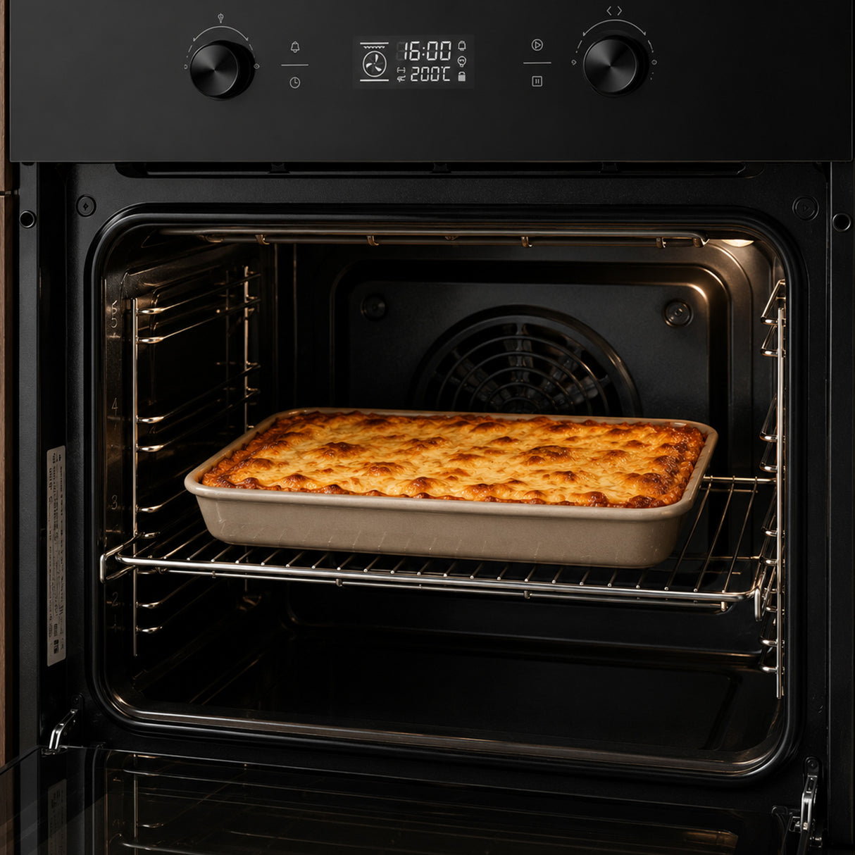 Four encastrable Heinner HBO-M7010GCDRP-GBK – 70 L – autonettoyage pyrolytique – chaleur tournante, gril, fermentation – écran tactile – classe énergétique A – verre noir – 5 ans de garantie