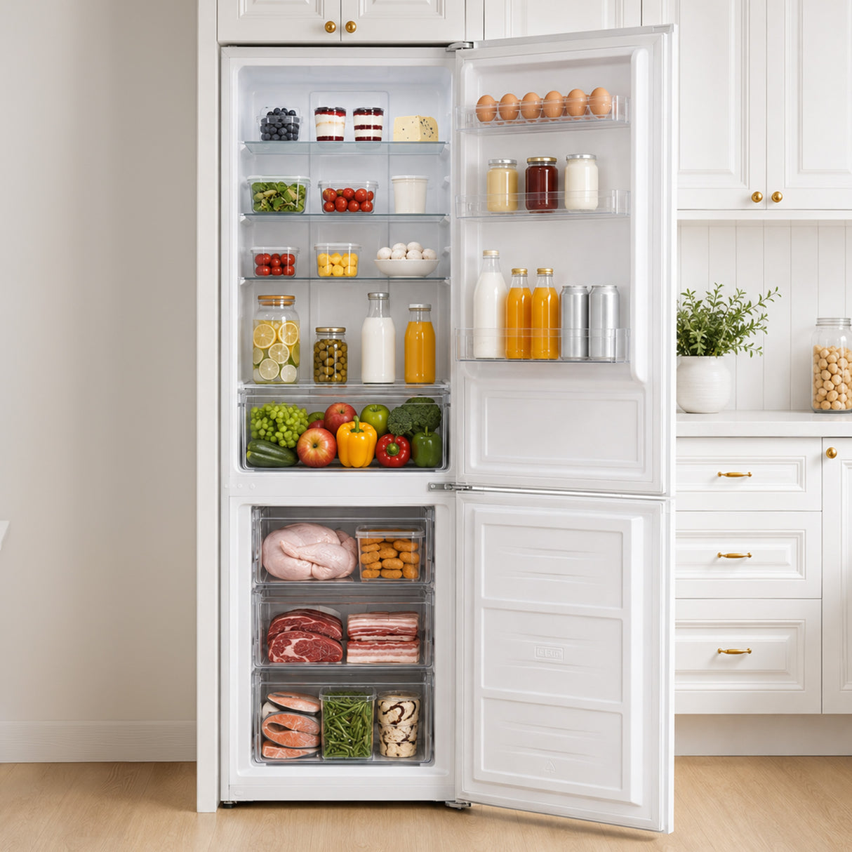 Frigo congélateur Heinner HCNF-HM253INVE – 253 litres – No Frost – Inverter – Commande électronique – blanc – 5 ans de garantie