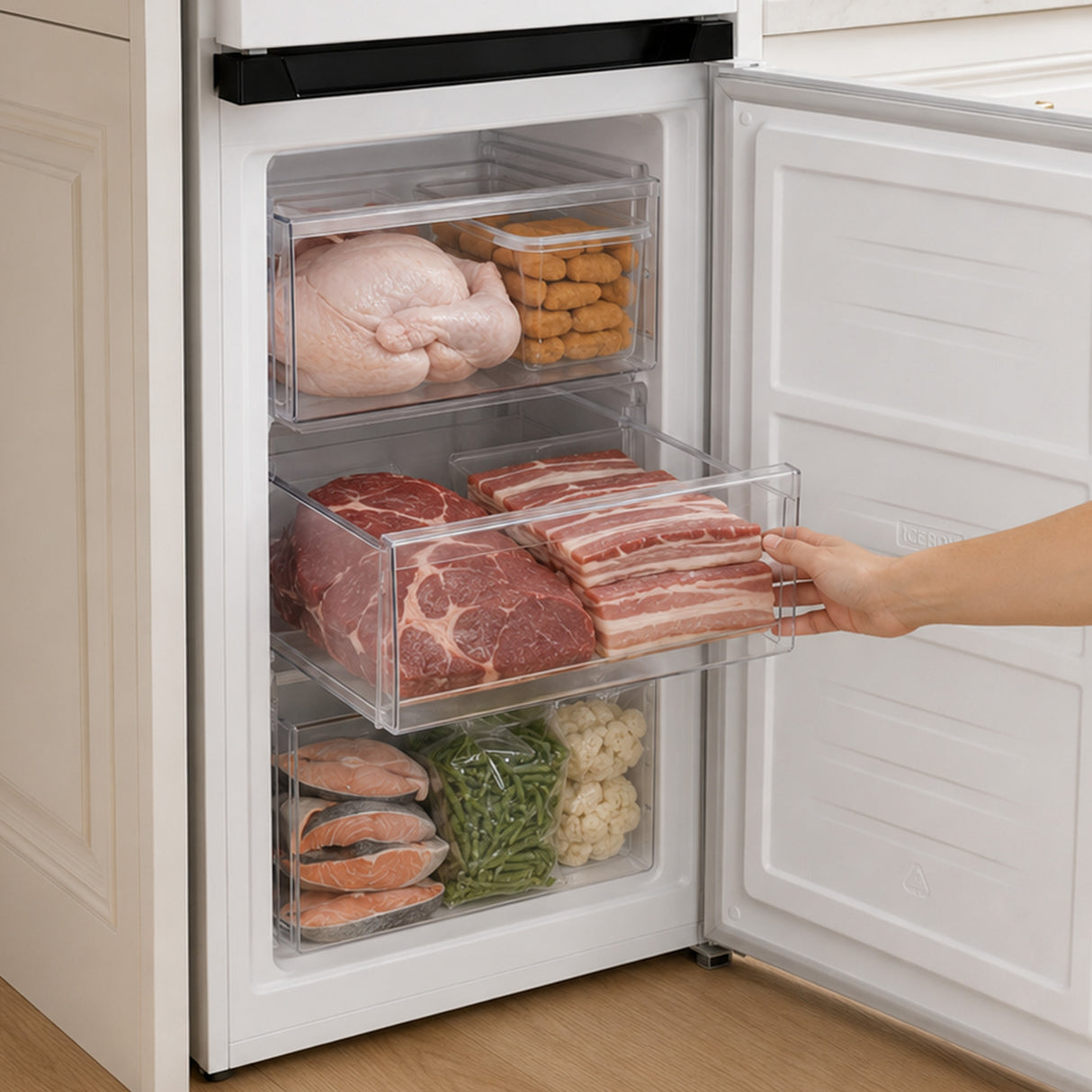Frigo congélateur Heinner HCNF-HM253INVE – 253 litres – No Frost – Inverter – Commande électronique – blanc – 5 ans de garantie