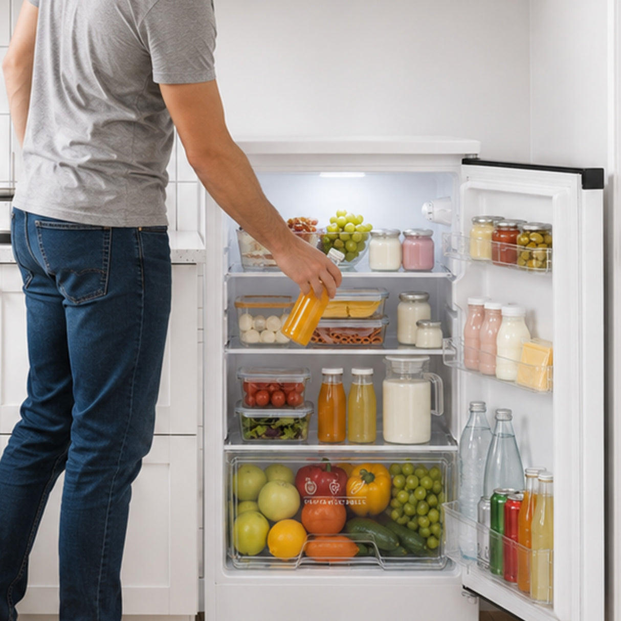 Frigo table top Heinner HF-M131E – 131 L – mécanique thermostat – porte réversible – blanc – 5 ans de garantie